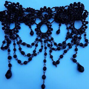 Goth Romantic Black Austrian chocker necklace